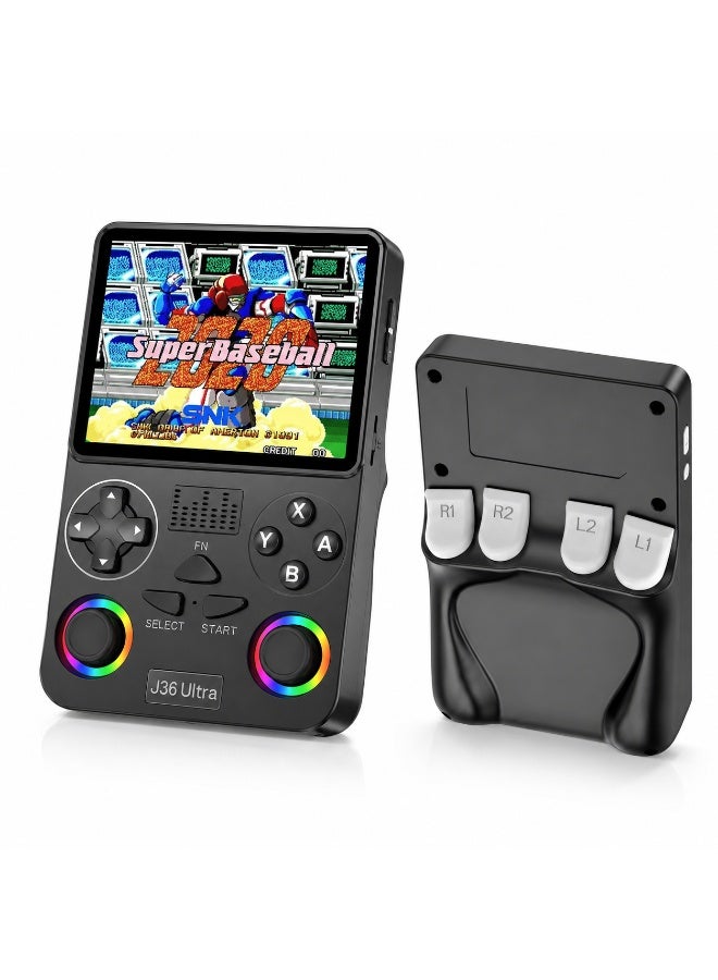 Handheld Retro Gaming Console, 3.5-Inch IPS Display, Wi-Fi and Bluetooth, 3000mAh Battery, Portable Gaming Device with Rechargeable Battery, Black - Image 1