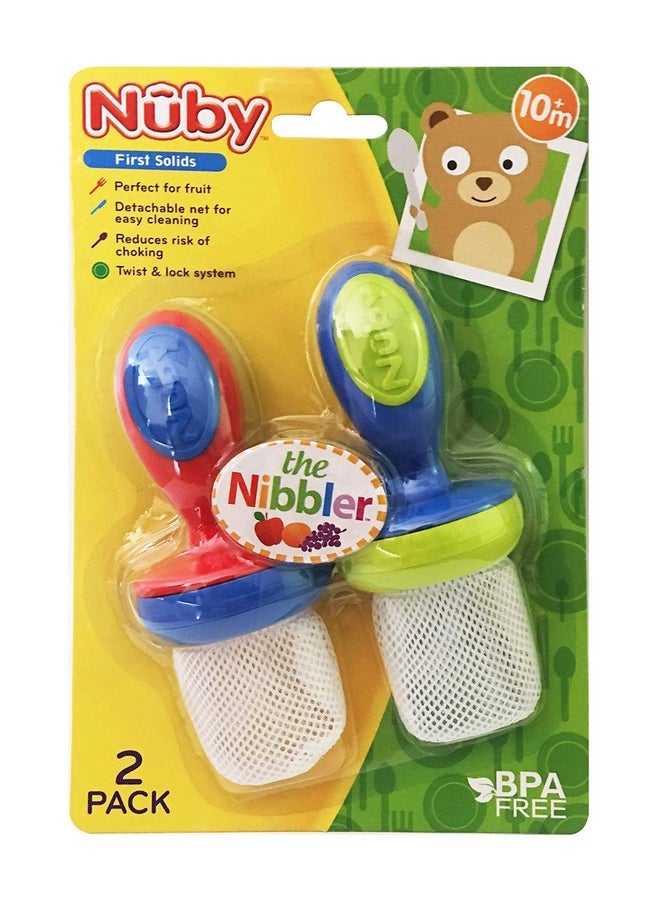Nuby - 2 Pack Nibbler Mesh Feeders Colors May Vary - Image 1