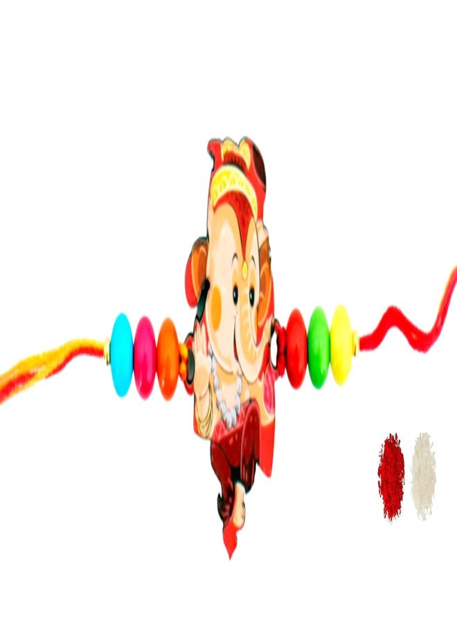 VR Creatives Cartoon Character Bal Ganesha, Ganesh Rakhi for Brother, Kids, Boys Girls, Best Rakhi Gift for Kids Rakhi for Kids Brother - Image 1