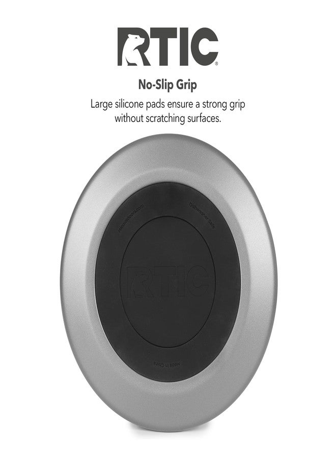 RTIC طقم أطباق RTIC Anywhere من الفولاذ المقاوم للصدأ، قطعتان، قابلة للتكديس، أدوات مائدة خارجية متينة، آمنة للغسل في غسالة الأطباق، لون جرافيت - Image 4