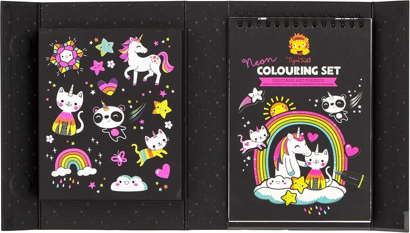 Tiger Tribe Neon Colouring Set - Unicorns & Friends - Image 5