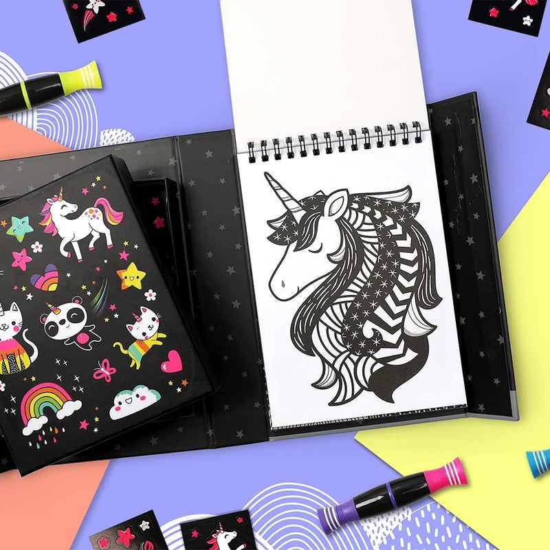 Tiger Tribe Neon Colouring Set - Unicorns & Friends - Image 4