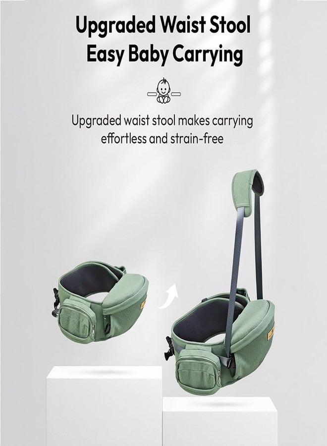 StarAndDaisy 4-in-1 Baby Carrier for 6 to 24 Months Baby/Kangaroo Bag with Comfortable Soft Hip Seat/Baby Carrier - 4 Carrying Positions with 2 Storage Pockets (3in1-Grey) - Image 2