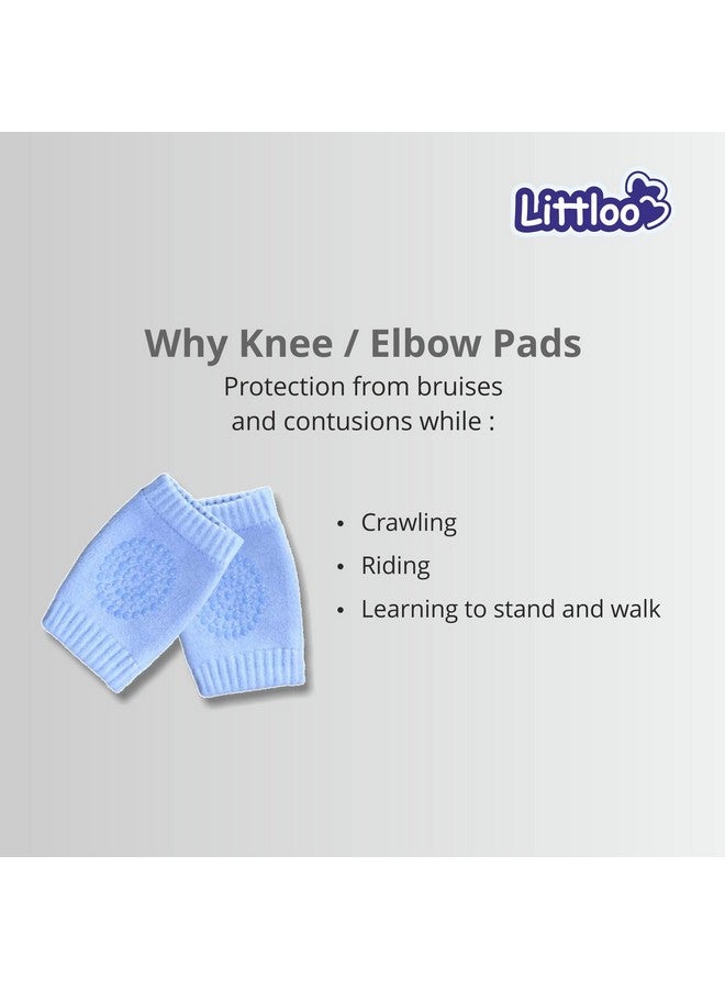 Littloo Baby Safety Protector Knee & Elbow Pads for Anti-Slip Crawling Experience Made with Soft Cotton Elastic and Stretchable, Provides Cushion & Knee Protection for Toddlers and Infants (Grey) - Image 5