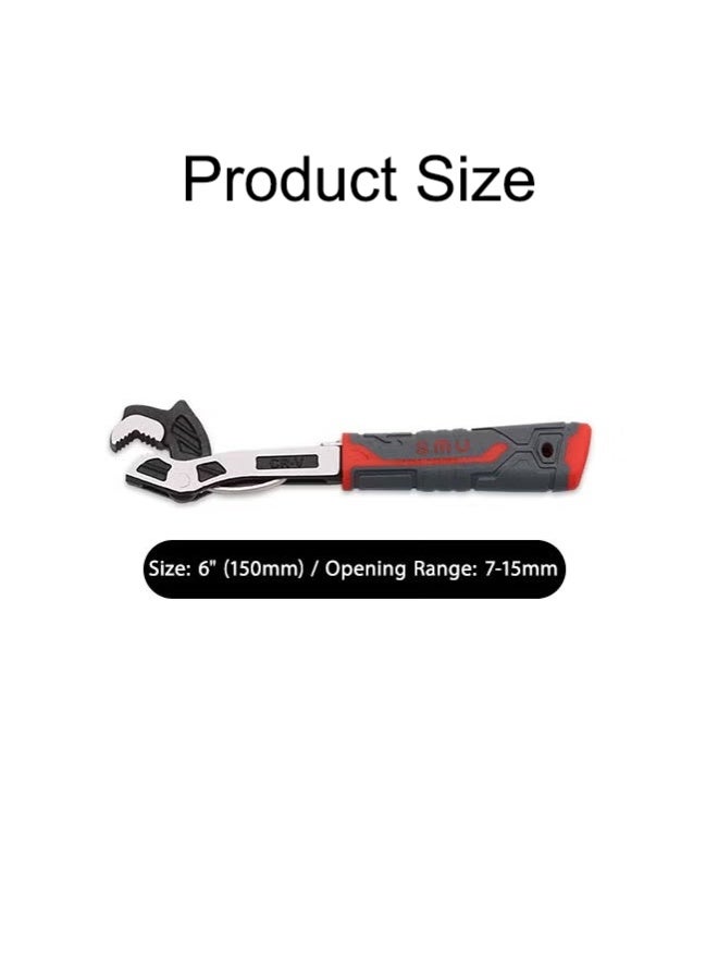 Multifunctional Adjustable Wrench, Automatic Size Adjustment Self-locking Wrench, Suitable for Pipeline Maintenance, Can Replace RatchetWrench, Pipe Clamp - Image 2