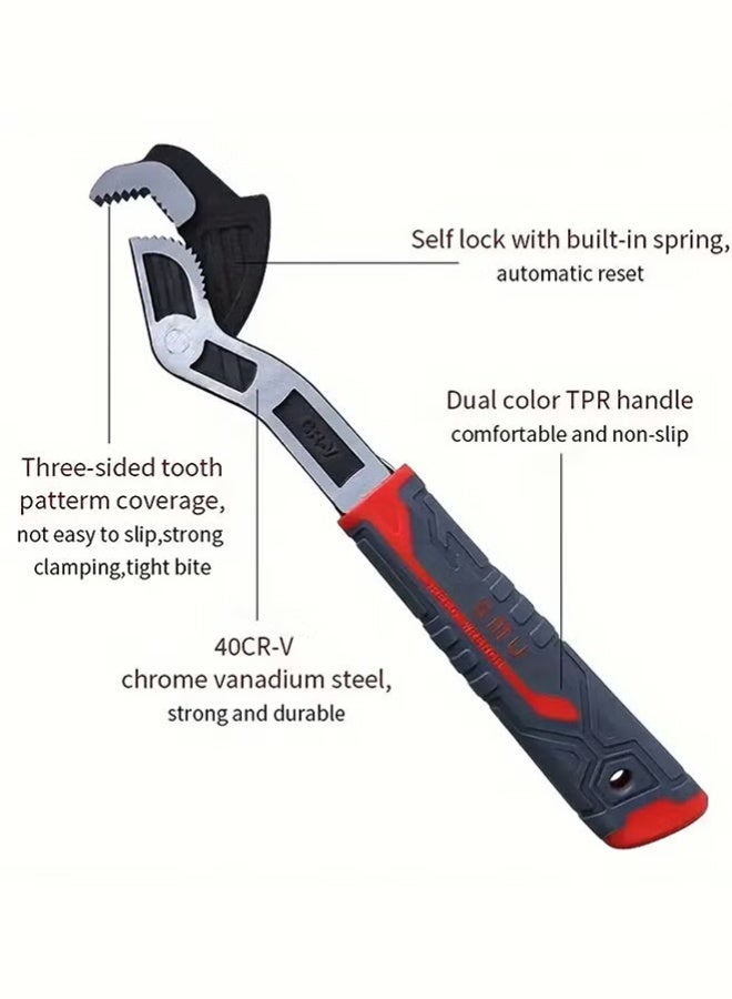 Multifunctional Adjustable Wrench, Automatic Size Adjustment Self-locking Wrench, Suitable for Pipeline Maintenance, Can Replace RatchetWrench, Pipe Clamp - Image 5