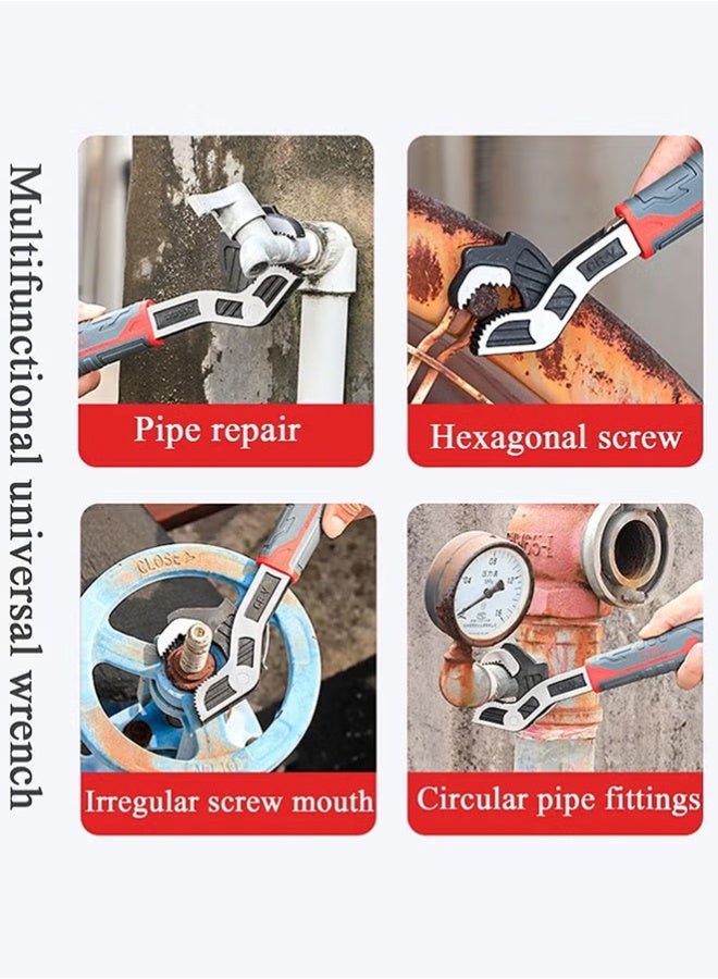 Multifunctional Adjustable Wrench, Automatic Size Adjustment Self-locking Wrench, Suitable for Pipeline Maintenance, Can Replace RatchetWrench, Pipe Clamp - Image 3