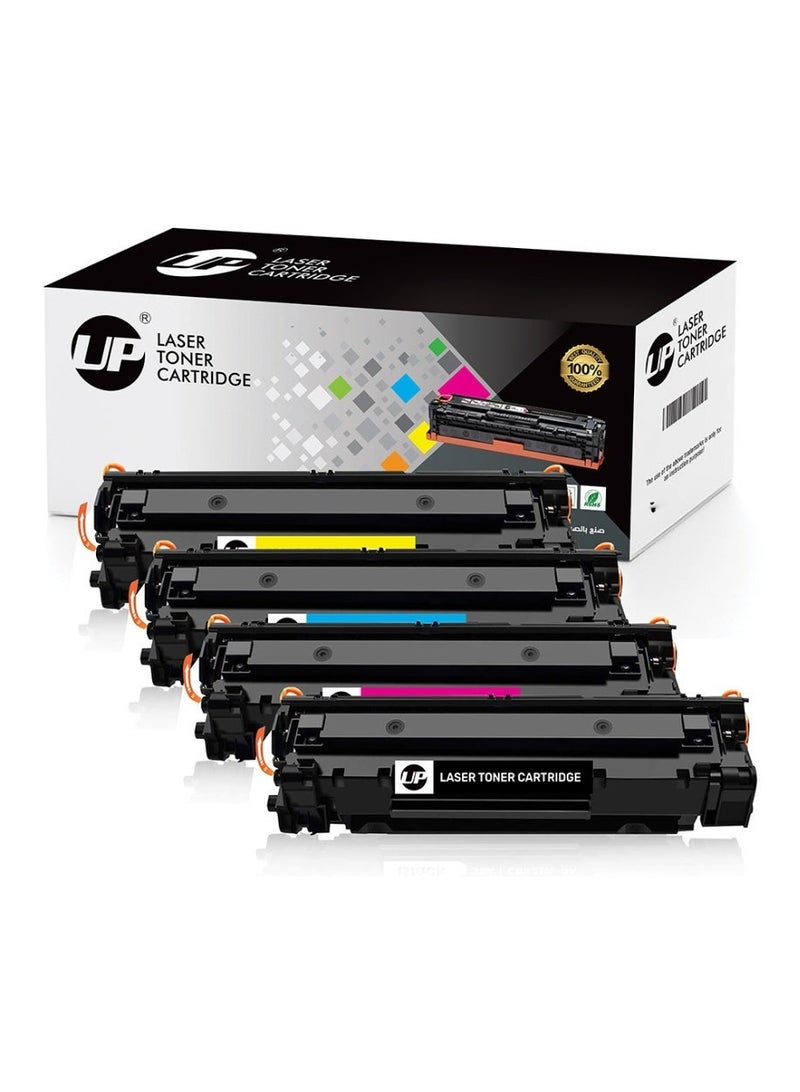 UP 4 Pack  410A CF410A HP CF411A CF412A CF413A Toner Cartridges Replacement for for Color Laserjet PRO MFP M477FNW M477FDN M477FDW M452DN M452NW M452DW (1 Black/1 Cyan/1 Magenta/1 Yellow) - Image 1
