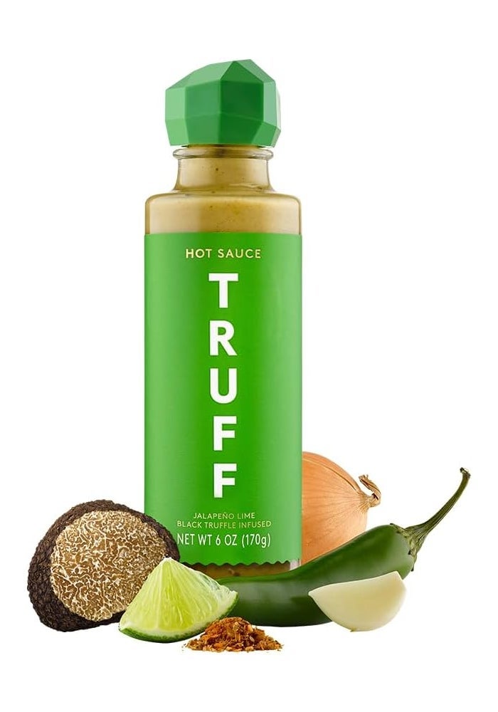 TRUFF Jalapeño Lime Hot Sauce - Gourmet Hot Sauce with Black Winter Truffles and Green Jalapeño Peppers, 6 oz. - Image 1