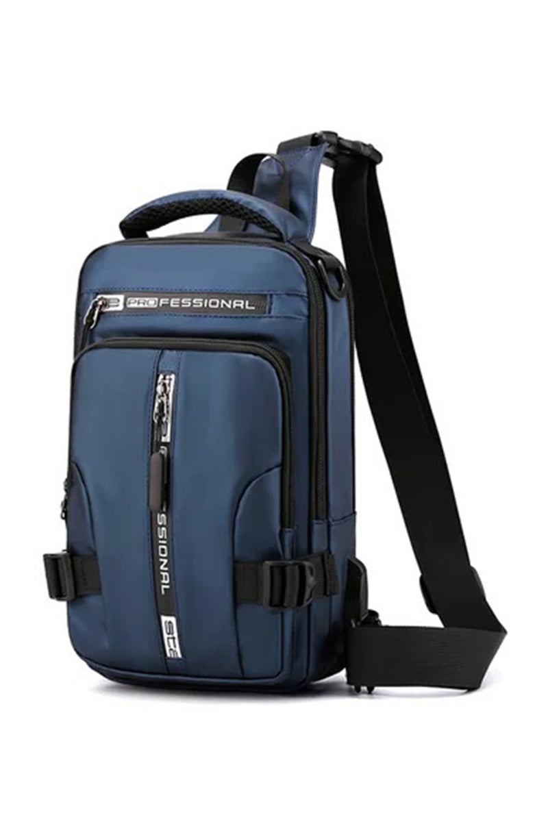 PROFESSIONAL Men's and Women's Shoulder and Chest Bag, Adjustable Crossbody Bag, Waterproof Backpack with USB Charging Port for Work, Travel, Cycling  - Image 2