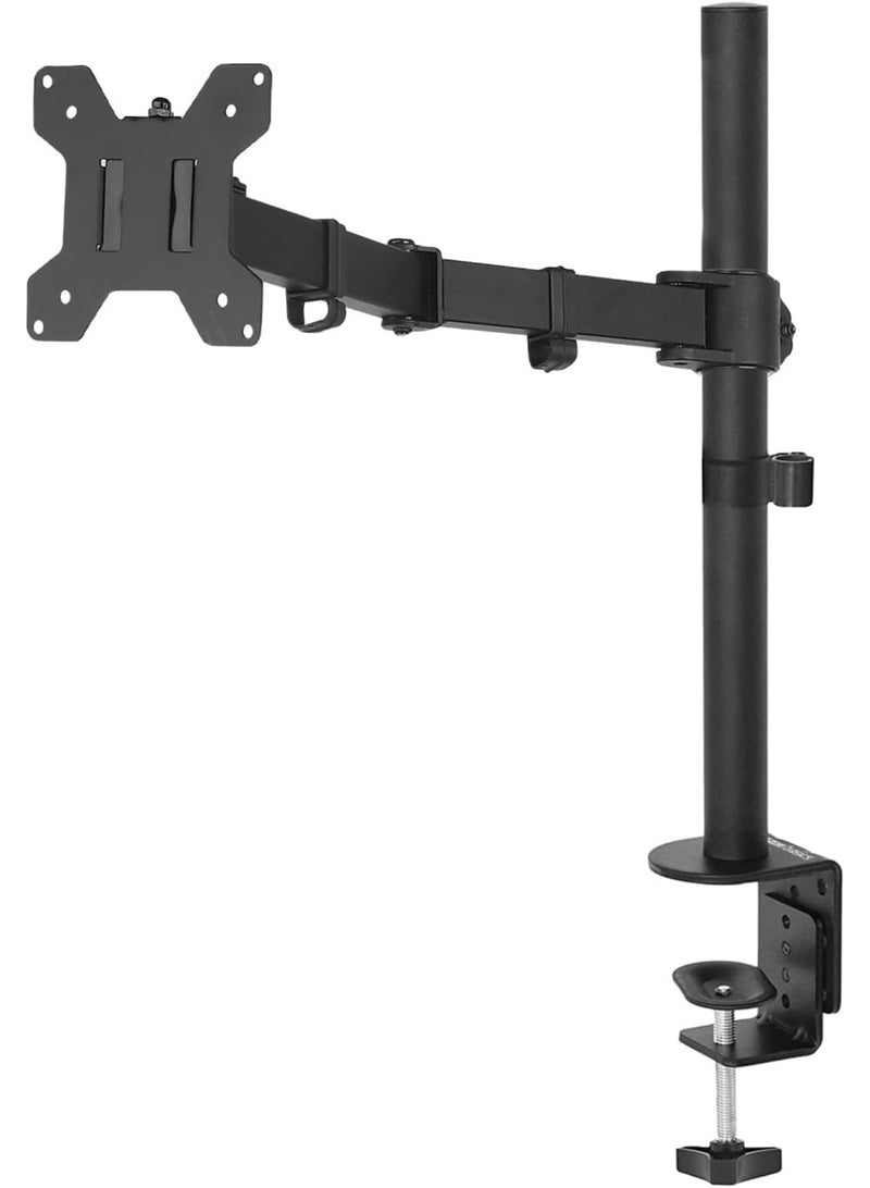 AROAQ Single Computer Monitor Stand – Height Adjustable Desk Arm Mount, Steel - Image 1