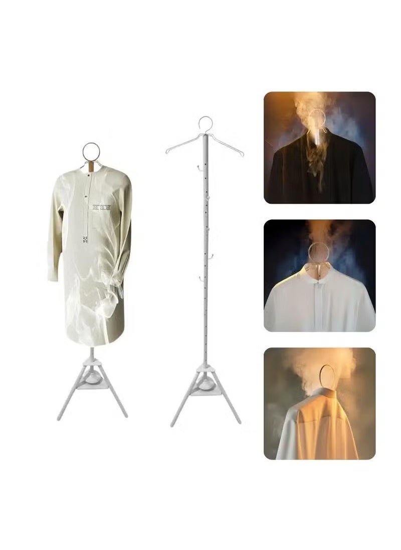 ELTRAZONE Clothes Incense Burner Stand – 175cm Long White Bakhoor Burner Stand with Multiple Cloth Hooks and Steam Vent Holes – Ideal for Hanging and Steaming Clothes While Enjoying Traditional Bakhoor Fragrance – Durable and Stylish Design for Home Use  - Image 1