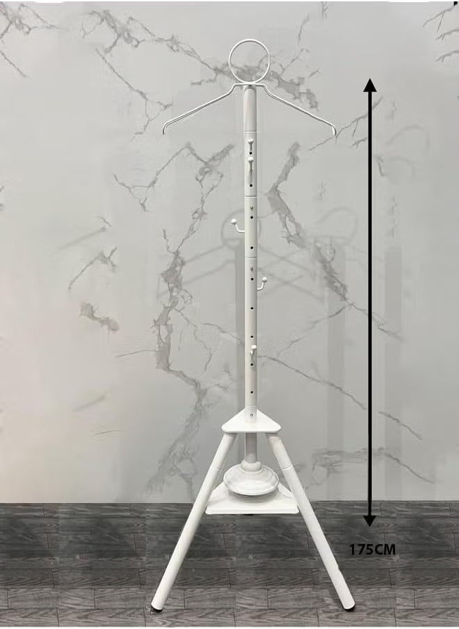 ELTRAZONE Clothes Incense Burner Stand – 175cm Long White Bakhoor Burner Stand with Multiple Cloth Hooks and Steam Vent Holes – Ideal for Hanging and Steaming Clothes While Enjoying Traditional Bakhoor Fragrance – Durable and Stylish Design for Home Use  - Image 3