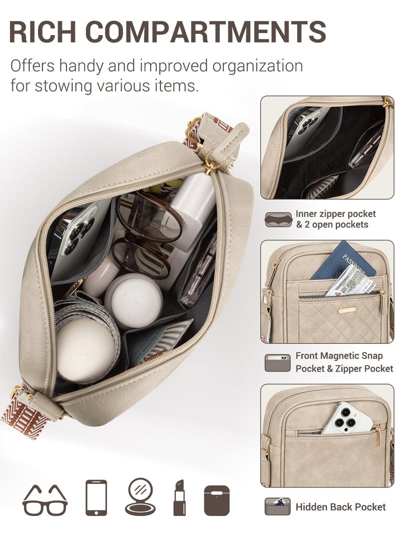 Capolo Crossbody Bags for Women Small Purses Handbag Trendy Cute Shoulder Bags with Adjustable Strap, Waterproof Quilted Vegan Leather Cross Body Bag for Travel & Everyday Useï¼ˆGrey - Image 4