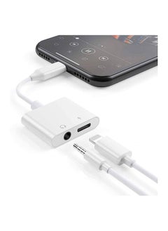 iPhone Headphones Adapter, Apple MFi Certified 2 in 1 Lightning to 3.5 mm Headphone Jack Adapter Dual Ports Dongle Charger Jack & AUX Audio 3.5mm Earphone Accessory for iPhone 12/11/X/XS/XR/8/7
