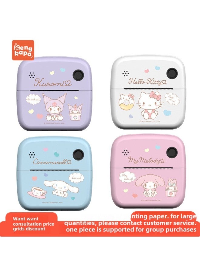 Generic Sanli Joinly Jointed With The Koromi Big Ear Dog Melody Camera Instant To Print Camera Gifts For Children-Color:[kitty Cat Printer (32g Memory) + Printing Paper * 3 + Lanyard + Charging Cable + Instructions  - Image 2