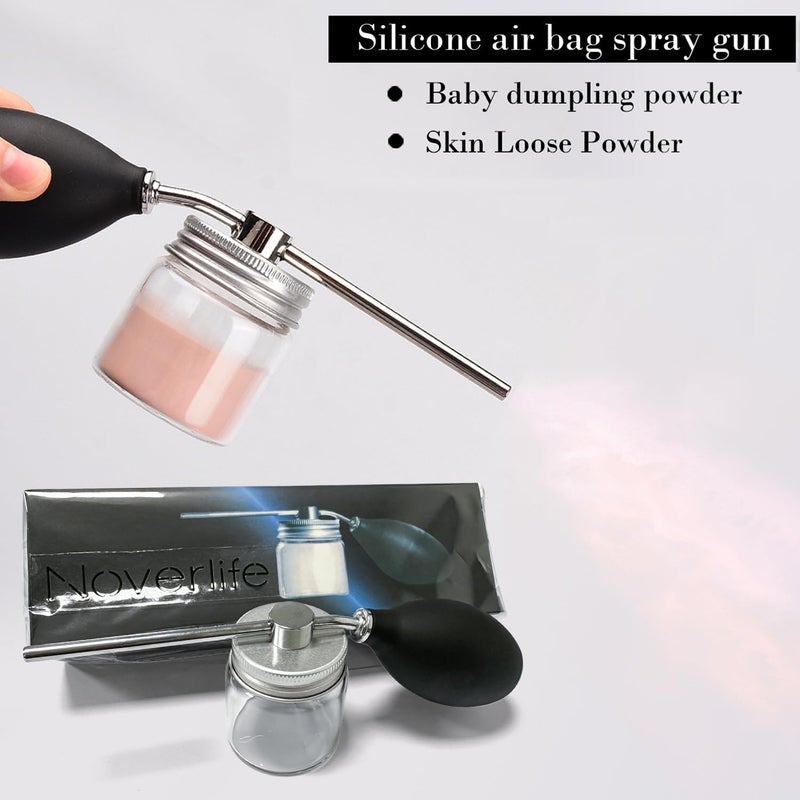 Noverlife Powder Spray Bottles, 12.5G Hairdressing Tools Hair Building Fiber Spraying Bottle, Powder Duster Applicator Nozzle Pump Hair Loss Sprayer Atomizer, Dry Glitter/Mica Spray Pump Dispenser - Image 5