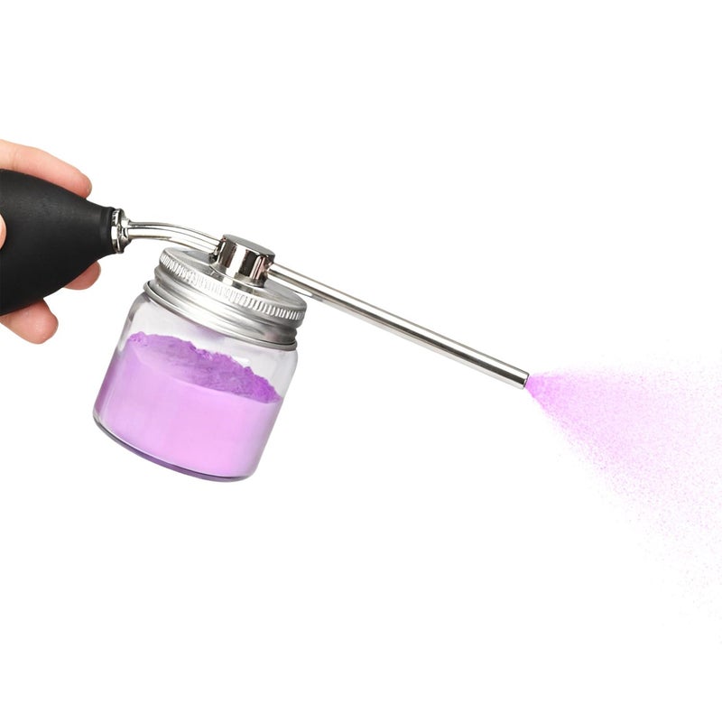 Noverlife Powder Spray Bottles, 12.5G Hairdressing Tools Hair Building Fiber Spraying Bottle, Powder Duster Applicator Nozzle Pump Hair Loss Sprayer Atomizer, Dry Glitter/Mica Spray Pump Dispenser - Image 1