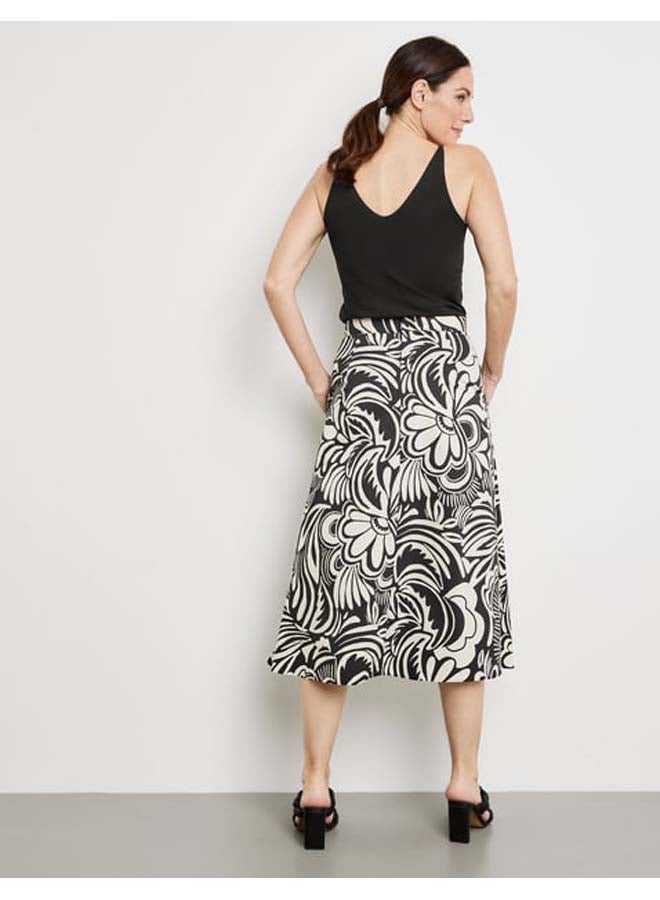 GERRY WEBER Patterned skirt with slits  - Image 3