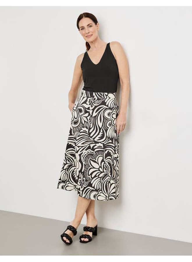 GERRY WEBER Patterned skirt with slits  - Image 2