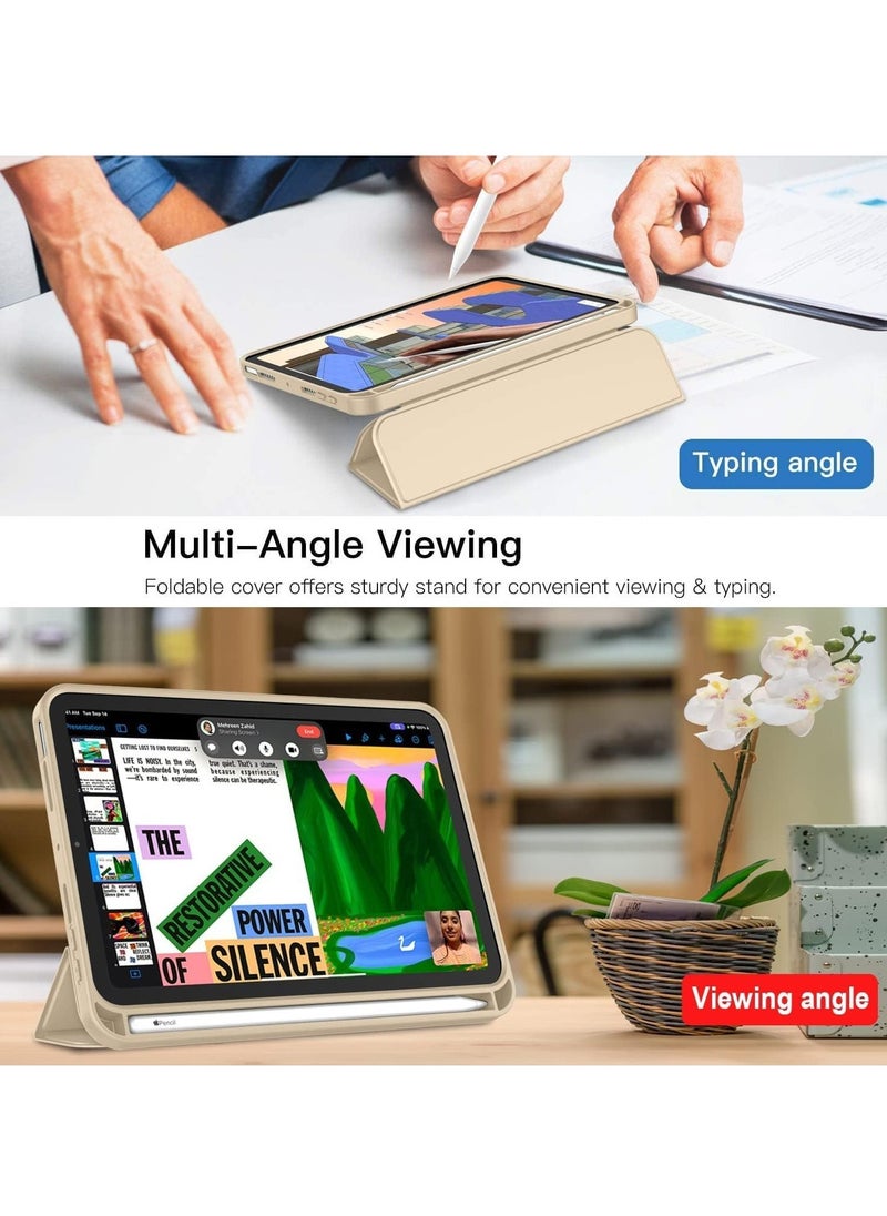 ELTRAZONE NEW Smart Case with Pencil Holder for iPad Mini 6 - Trifold Stand, Soft TPU Back, Auto Wake/Sleep, Dust Proof, Anti-Fingerprint, Heavy Duty Protection – iPad Mini 6 Case - Image 1