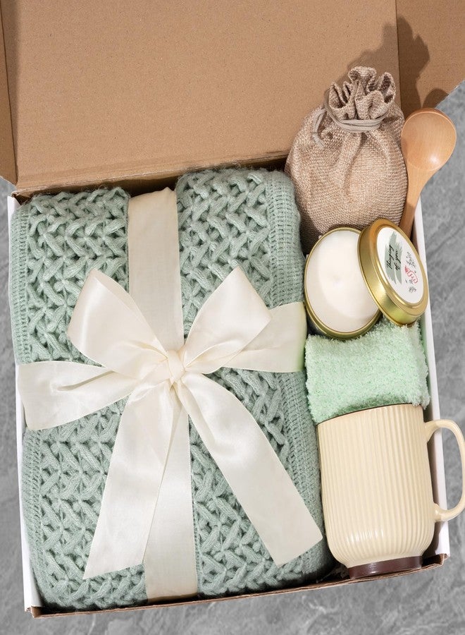 GiftPeak Get Well Soon Gifts for Women, Self Care Gifts for Women After Surgery, Birthday Box, Thinking of You Gift Basket Package Relaxing Spa Set, Feel Better Relaxing Encouraging Gift Box (Sage Green) - Image 1