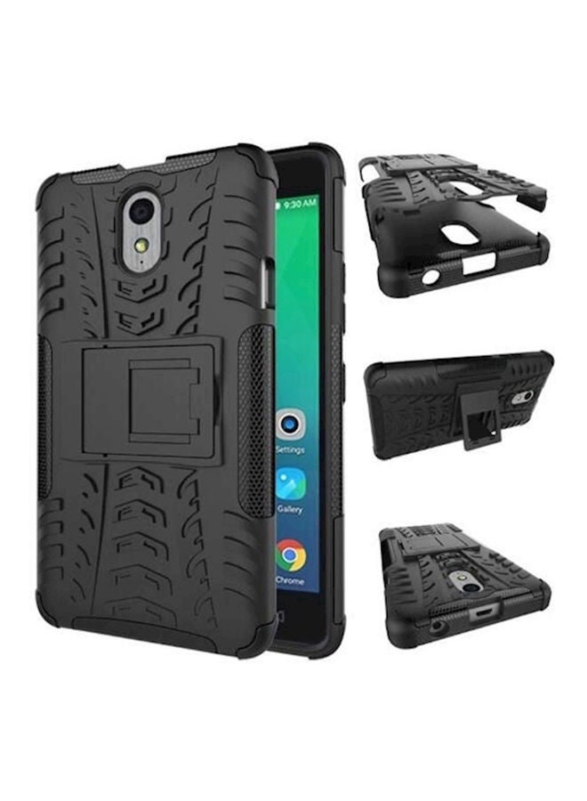 NIBEMINENT Protective Case Cover With Kickstand For Lenovo Vibe P1M Black