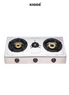 KROOS Three-burner steel gas stove KR-5784 