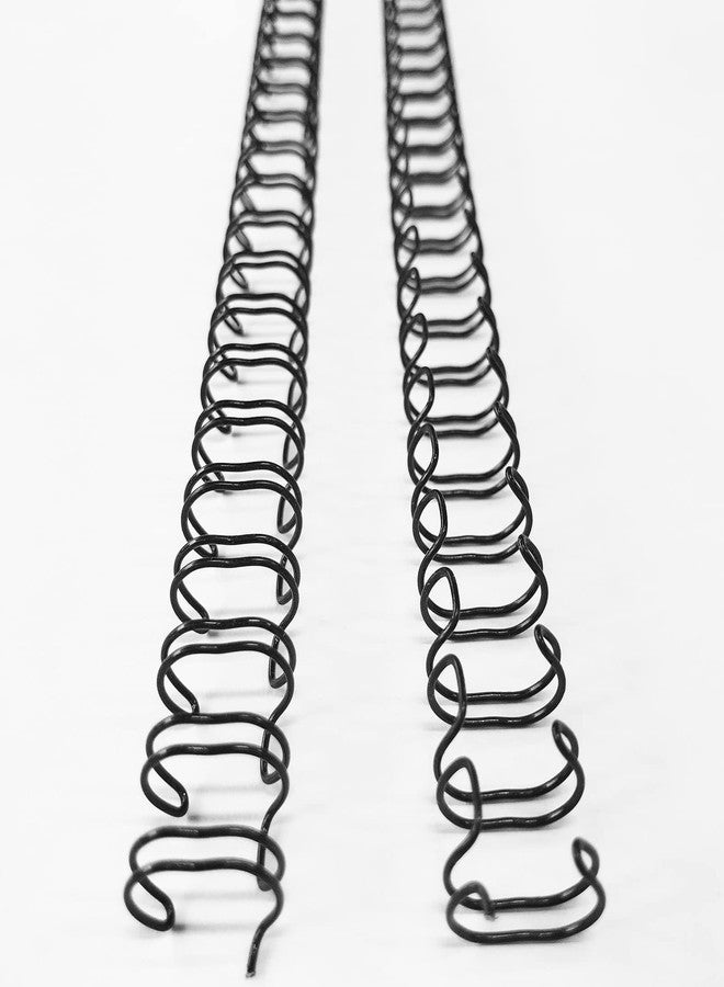 Binditek 100 Pack Double Loop Wire Binding Spines, 1/4Inch Binding Wire for Letter Size, 3:1 Pitch, 20 Sheet Capacity, 32-Loop, Black, for Students and Coworkers - Image 1