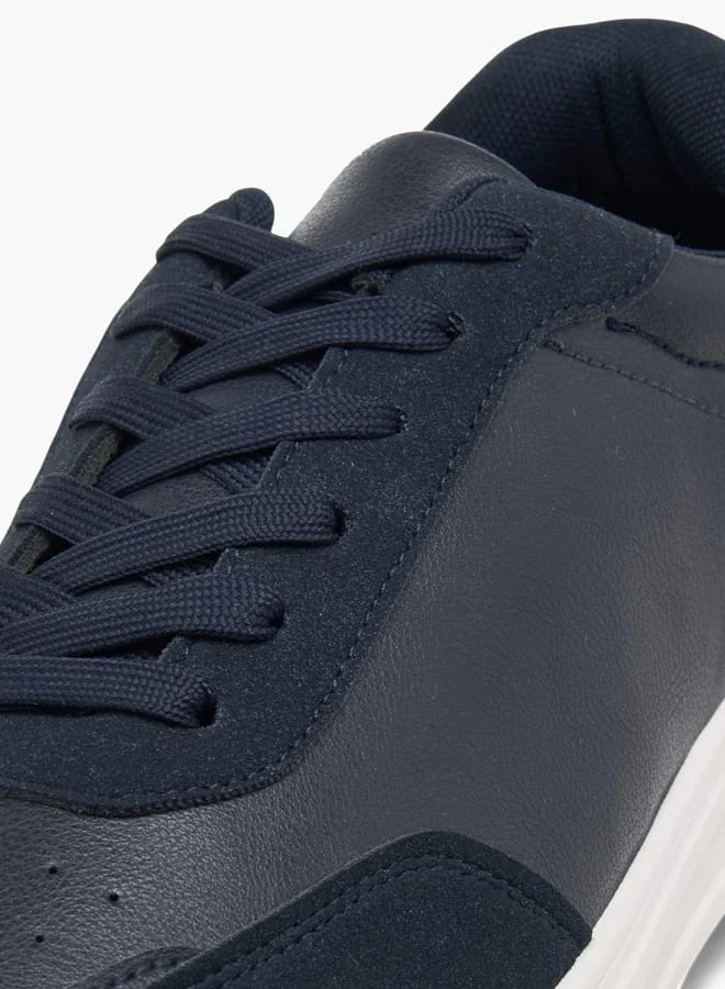 LBL by Shoexpress Men's Panelled Lace-Up Sneakers