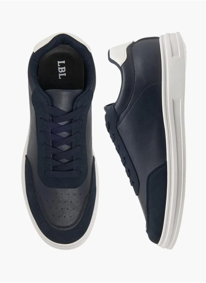 ال بي ال من شو اكسبرس Men's Panelled Lace-Up Sneakers