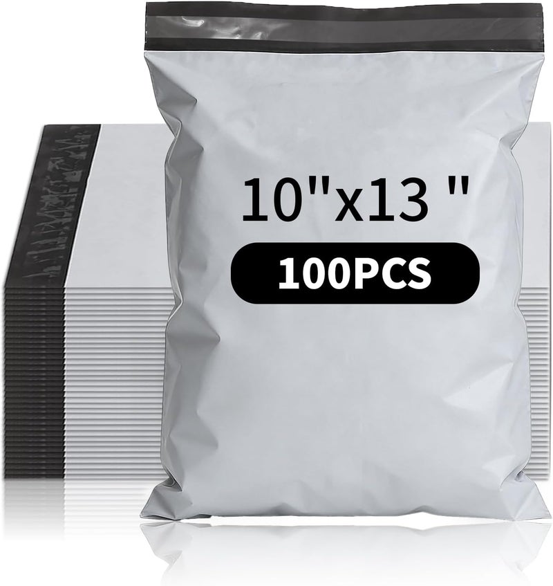 BESTEASY Poly Mailers 10"x13" White Shipping Bags Self-Sealing Mailing Envelopes Waterproof and Tear Proof Small Business Plastic Bags for shipping (100 Pcs) - Image 1