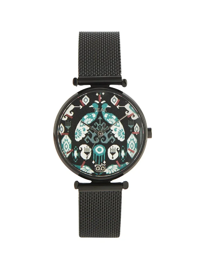 تشامباك Peacock Peeper Watch, Metal Mesh Strap - Blue