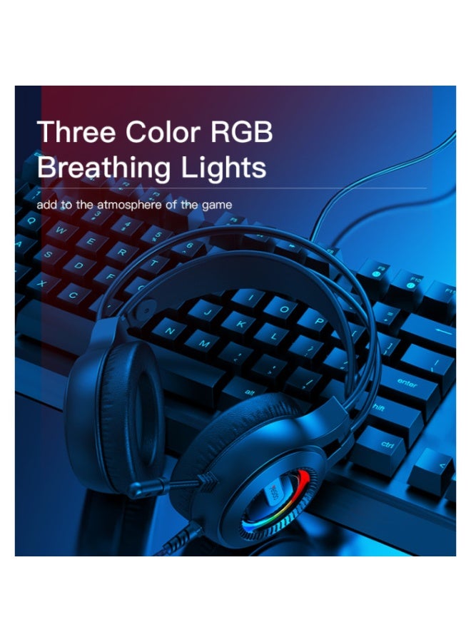 Yesido EK02 With RGB light professional bass gaming headset headphones with confortable metal earing - Image 3