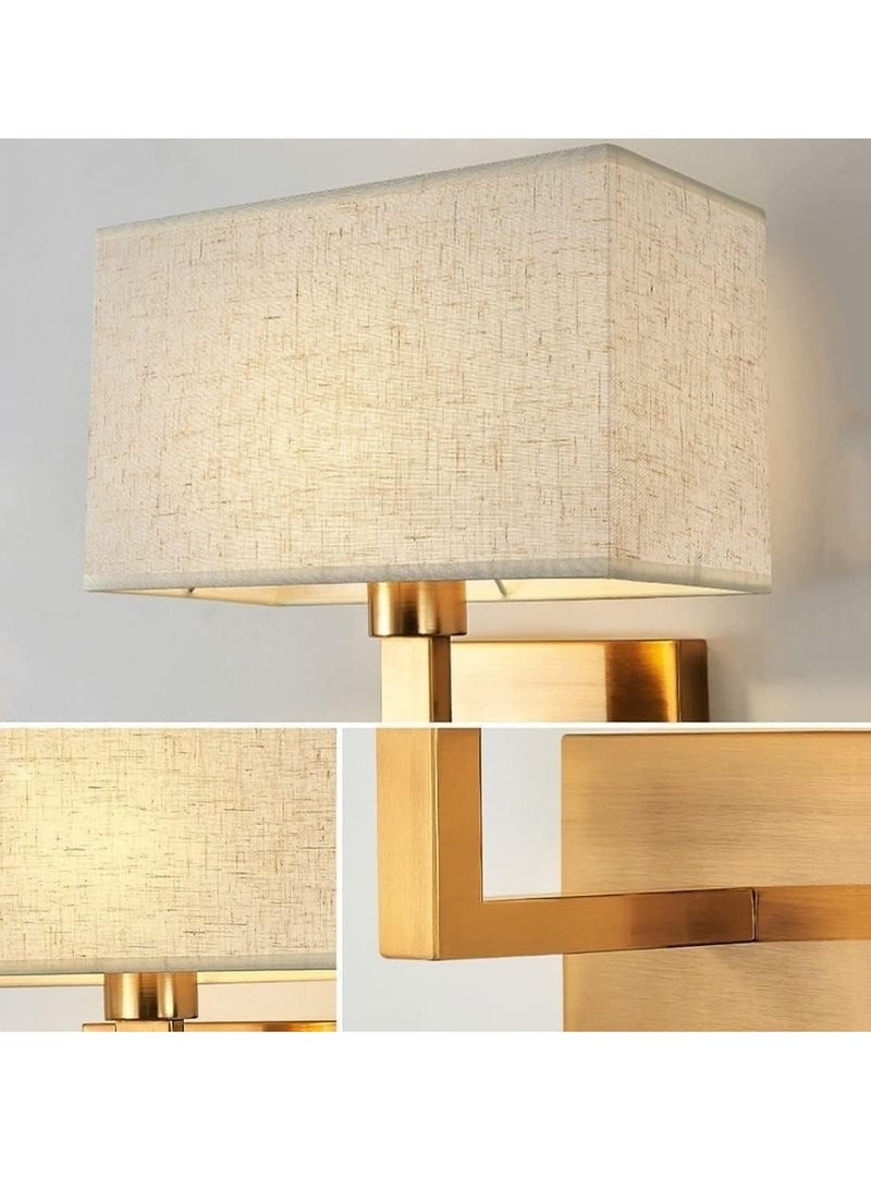 general Living room wall lamp, screen reading lamp, gold metal wall lamp, bedroom wall lamp, bedside table, wall-mounted installation, E27, indoor terrace, attic - Image 5
