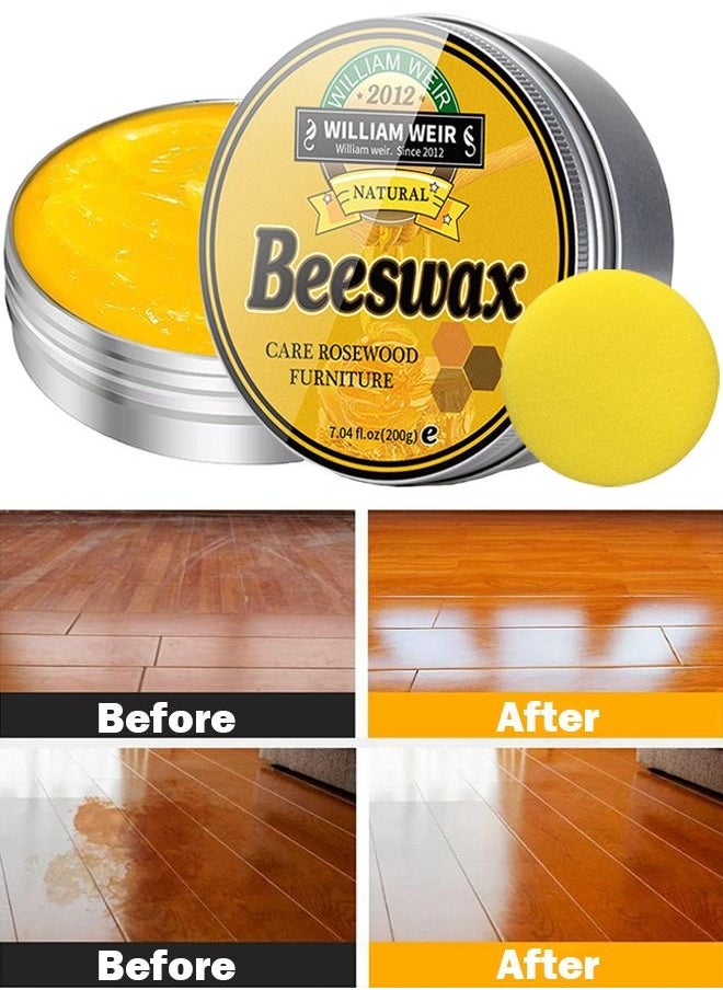 WILLIAM WEIR Natural Beeswax Furniture Polish Wood Seasoning Beeswax for Wood Polish and Conditioner Multipurpose Waterproof and Repair Wood Wax Wood Cleaner and Polish Furniture Wax  - Image 1