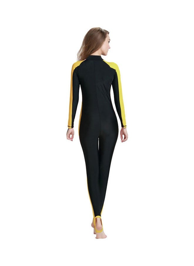 NIBEMINENT - Colour Blocked Long Sleeve Padded One Piece Multicolour - Image 1