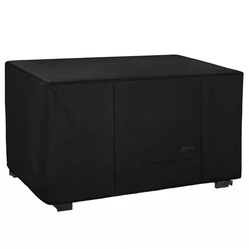 NettyPro Fire Pit Cover Rectangular Waterproof Outdoor Firepit Cover for Gas Propane Fire Pit Table Rectangle 42 x 24 x 24 inch Black - Image 1