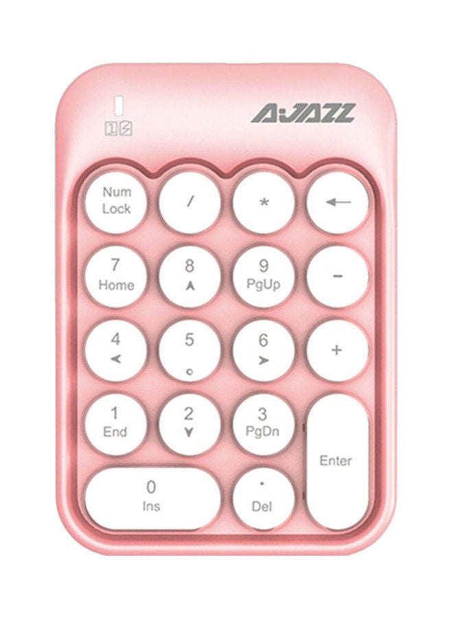Ajazz AK18 2.4G Wireless Mini Numeric Keypad Pink - Image 1