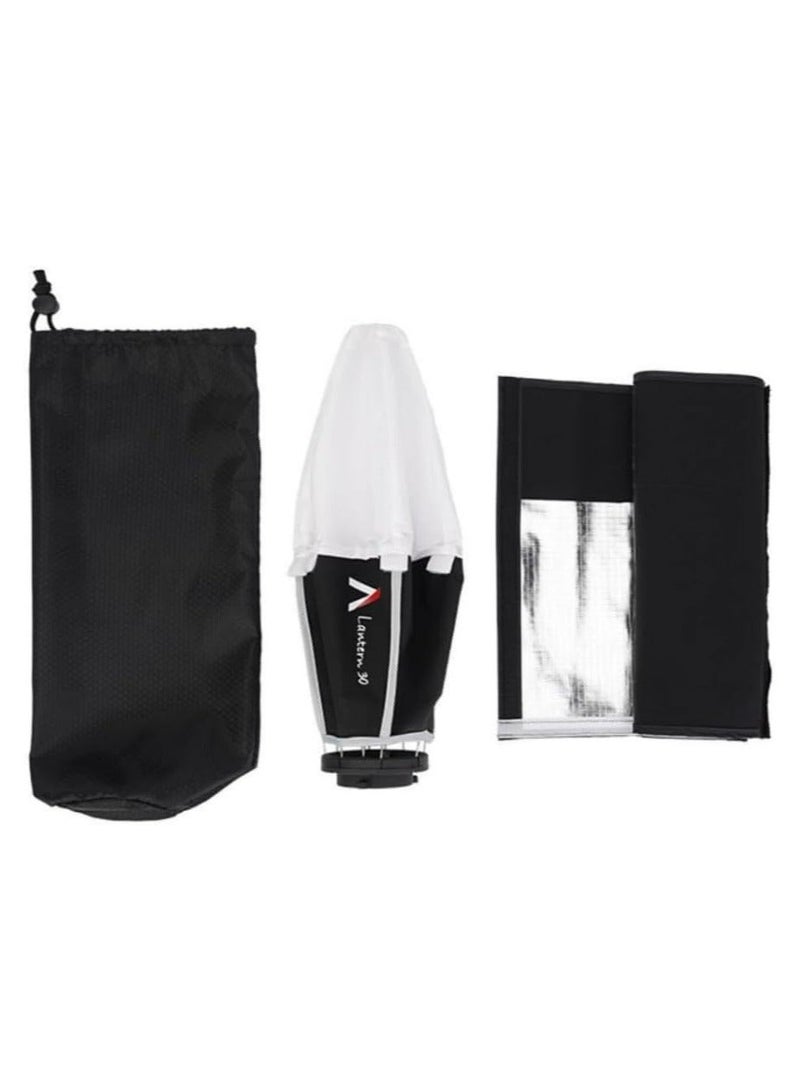 أبتشر Aputure Lantern 30 لـ STORM 80c – سوفت بوكس كروي صغير بقطر 30 سم مع قماش تحكم بالضوء - Image 3