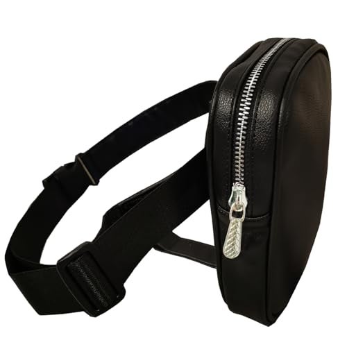 Larswon Leg Harness Bag for Women - Synthetic Leather Thigh Pouch Hip Fanny Pack Black - Image 3
