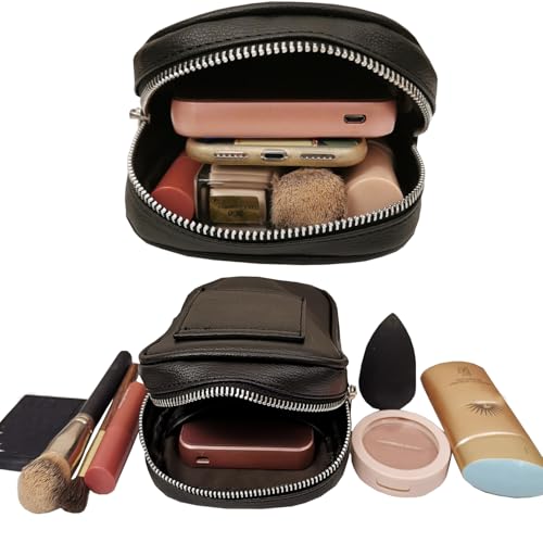 Larswon Leg Harness Bag for Women - Synthetic Leather Thigh Pouch Hip Fanny Pack Black - Image 5