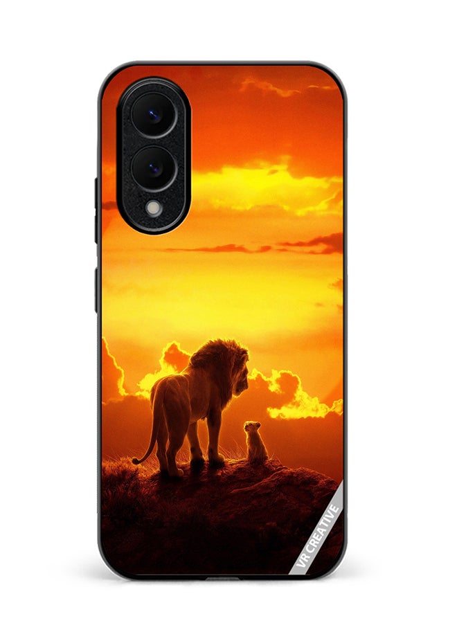 Protective Case Cover For Samsung Galaxy S25 Edge Lion King Design Multicolour