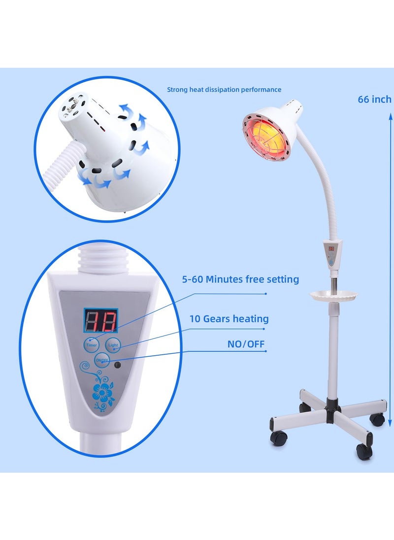 XiuWoo - Infrared Light Red Heat lamp Physical Therapy Light 275W Near Red Infrared Heat Lamp for Relieve Joint Pain and Muscle Ache - Image 1