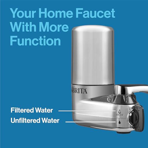Brita Faucet Mount Water Filter System, Chrome, No-Wait Filtration, Easy Install, Multi-Use Tap Water Filter for Kitchens, Bathrooms & Small Spaces - Image 4