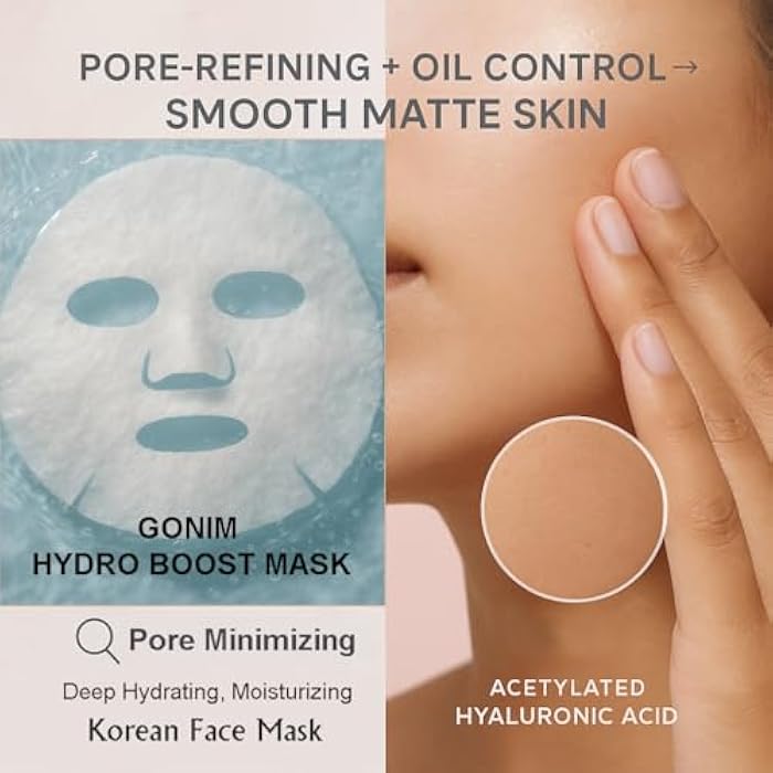 GONIM Face Mask Korean Skin Care with Hyaluronic Acid Serum, Vitamin C, Collagen Activation-Hydrating Face Masks Skincare, Anti Aging & Moisturizing Sheet Mask for All Skin Korean Face Mask 30mlx15pcs - Image 5