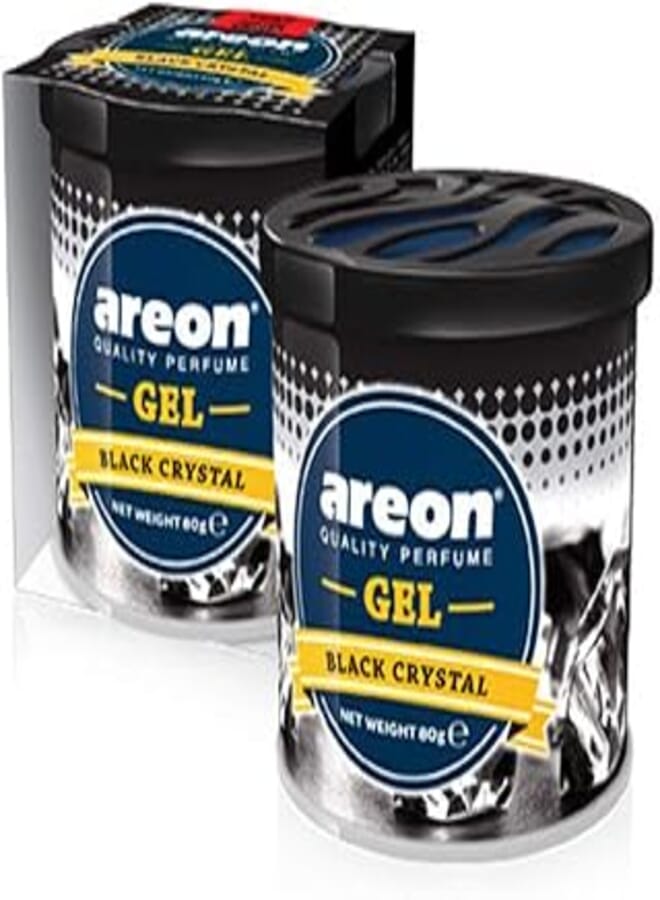AREON Gel Can Car Scent - Black Crystal, Pack of 1, GCK12
