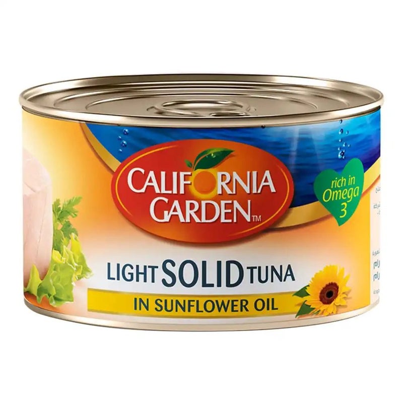 California Garden Ready To Eat Light Solid Tuna In Sunflower Oil- 185gms - Image 1