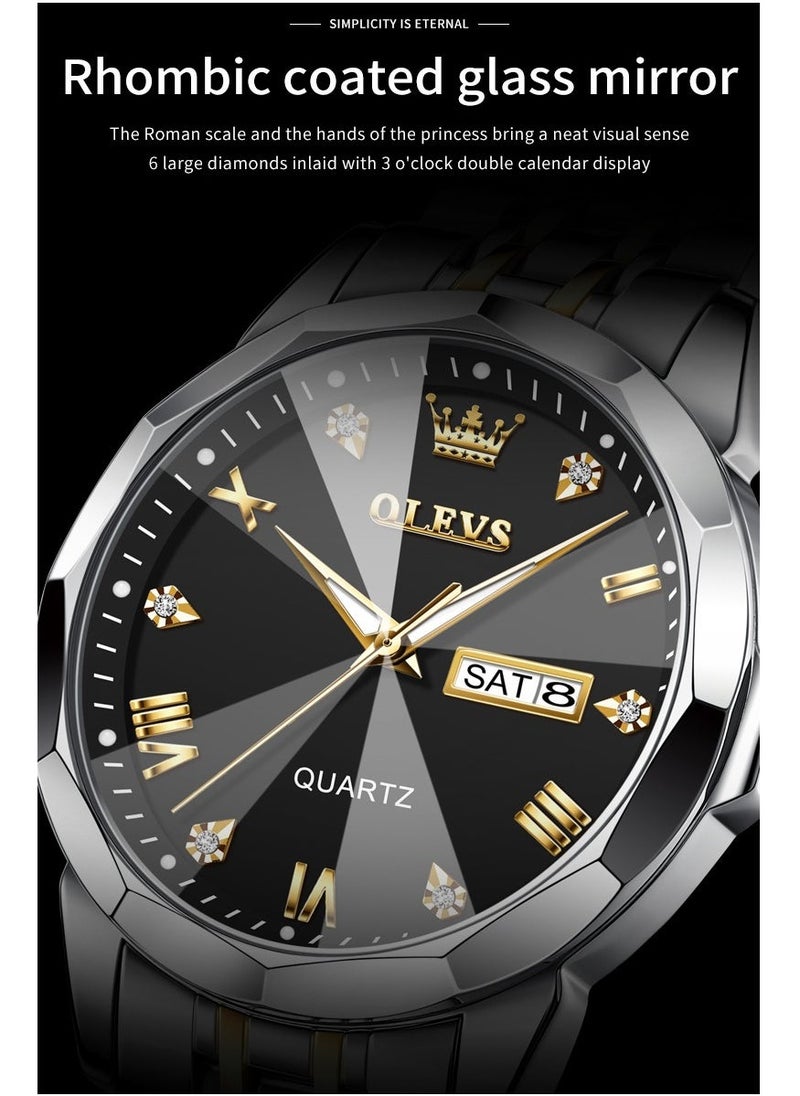 OLEVS Watches For Men Fashion Stainless Steel Quartz Analog Water Resistant Watch 9931 - Image 5