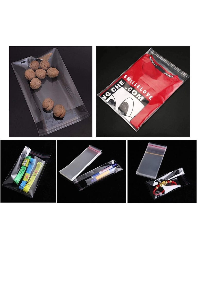 althiqahkey - Plastic Bags Self Sealing Cellophane Crystal Shiny Clear Cello Transparent Pouch Self Adhesive Resealable for Packing and Storage 20cmx30cm 200 Pieces - Image 1